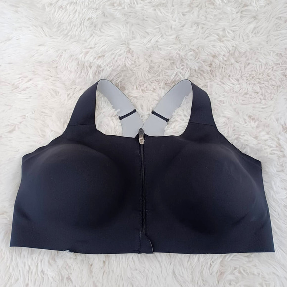 Brooks Other - BROOKS Dare Zip Run Hi Impact Sports Bra Size 40 DD/E Black